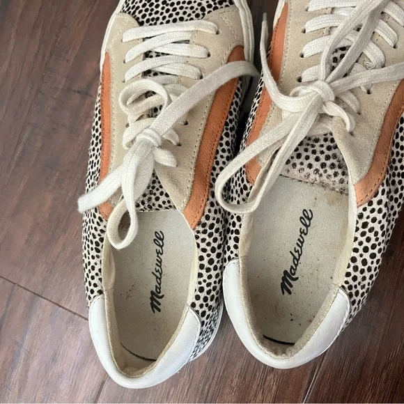 Madewell Sidewalk Low-Top Sneakers in Spotted Calf Hair-Size 7.5 - Picture 8 of 8